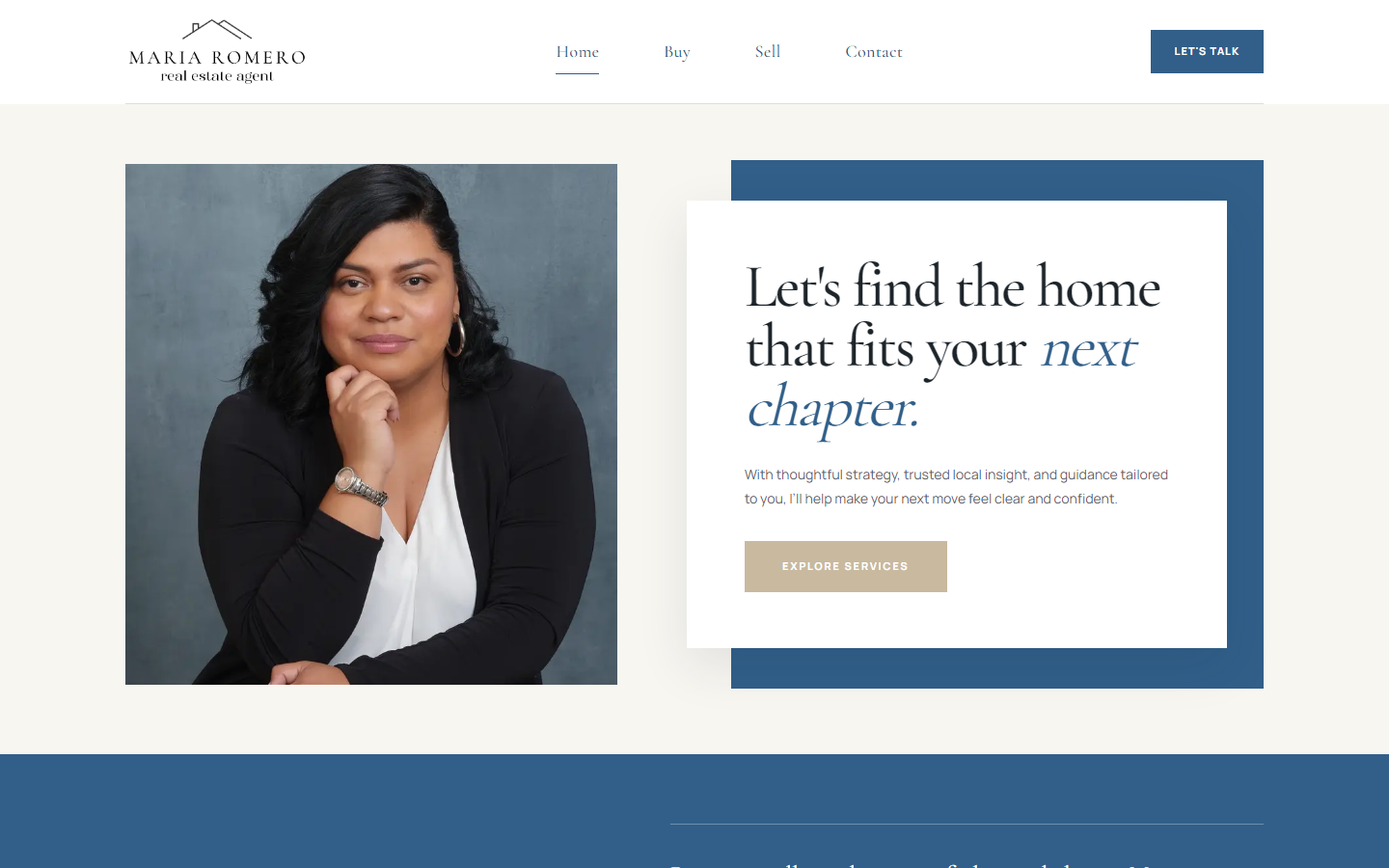 Maria Romero Real Estate website preview